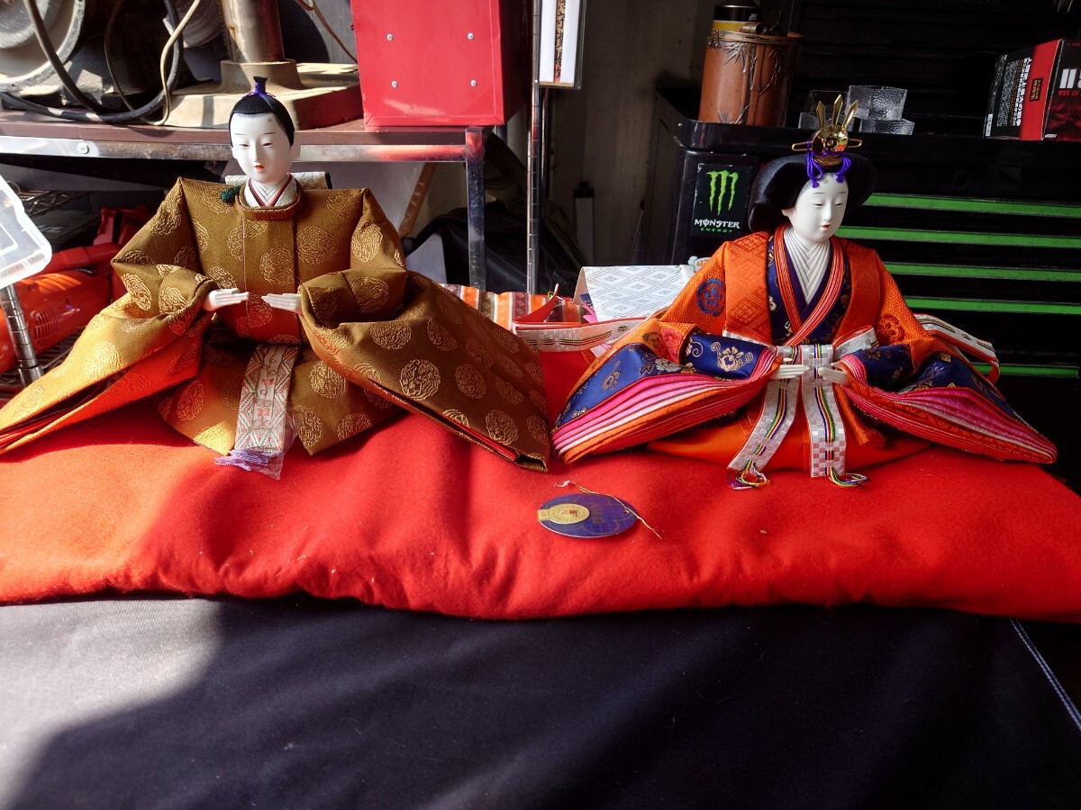 【雛人形 平安桂甫 】雛人形 お雛様 日本人形 ひな人形西陣織 桂甫七生 有職人形司 平安桂甫作元箱有り中古拍卖