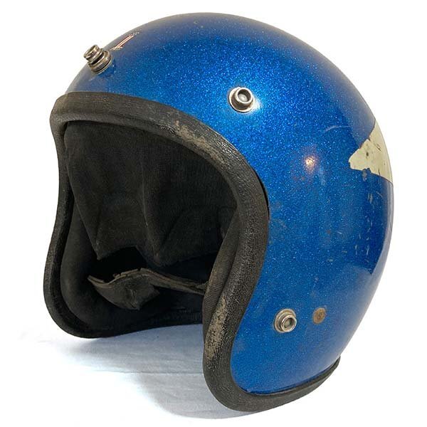 ハーレーダビッドソン 純正 ジェット ヘルメット モデルA ブルーラメ Lサイズ Harley Davidson Helmet MODEL A 観賞/コレクション/装飾用拍卖