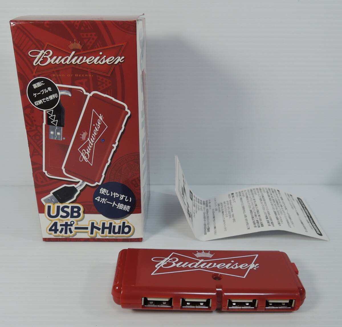 ☆F06■バドワイザー USB 4ポートHub/4ポートハブ■未使用拍卖