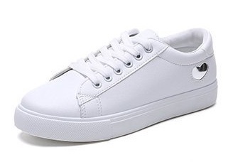 【スニーカー ホワイト×シルバー 23.5cm】 レディース 白 靴 ローカット ハート柄 ハート シンプル おしゃれ 歩きやすい拍卖