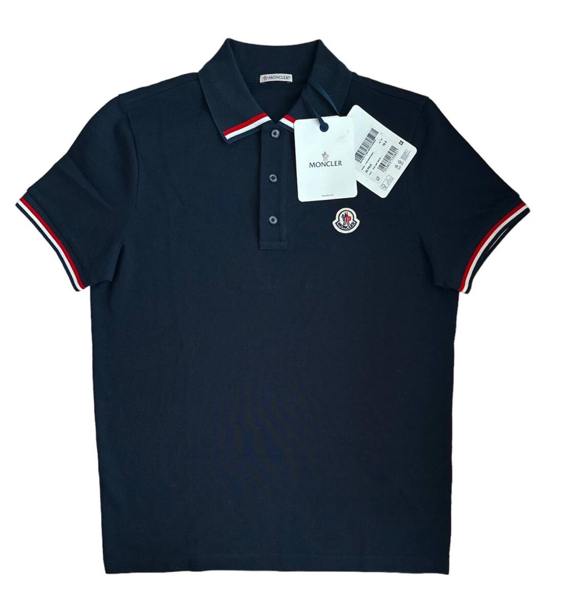 本物新品未使用 MONCLER モンクレール POLO ポロシャツ S ネイビー紺 拍卖