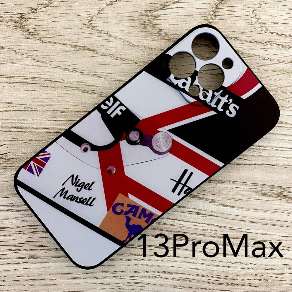 ナイジェル・マンセル ヘルメット デザイン iPhone 13 Pro Max ケース F1 ウィリアムズ ロータス マクラーレン フェラーリ スマホ拍卖