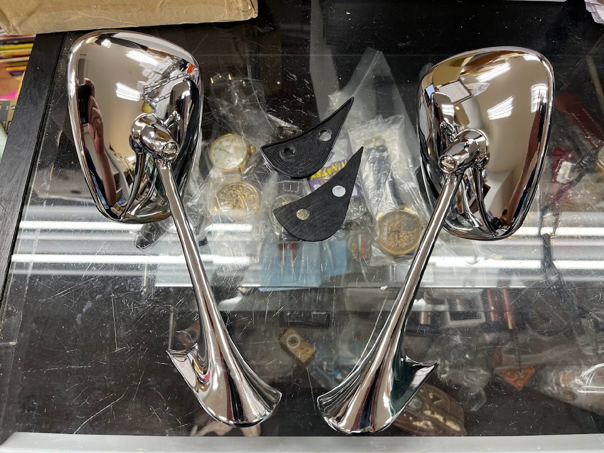 ベンツ W121 190SL ミラー 新品左右セット 1955~63 ポントン 180 220 S SE SL W121W128 ポルシェ356 ビートル クロームメッキ クラッシック拍卖