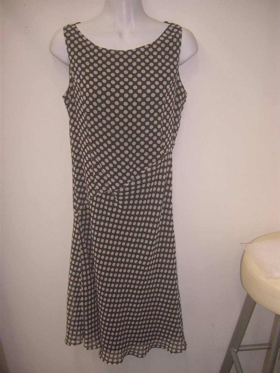 Karl Park Lane(カールパークレーン/日本製)ポリエステル100%/ドット柄/ワンピース☆サイズ11拍卖