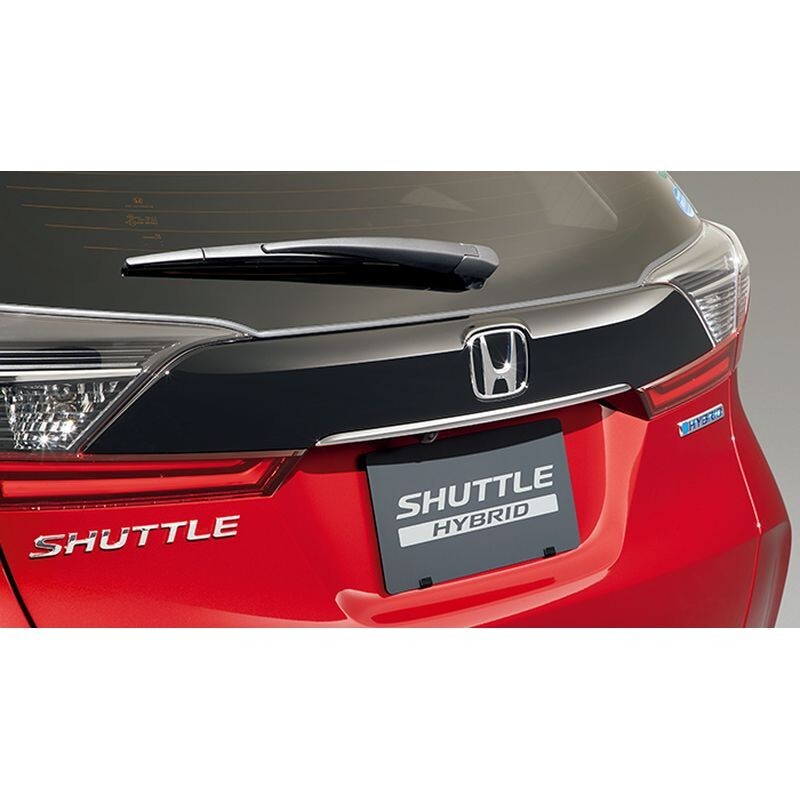 新品 ホンダ シャトル GP7/8 GK8/9 後期 純正 リアライセンスガーニッシュ リアワイドカメラあり スマートブラック拍卖