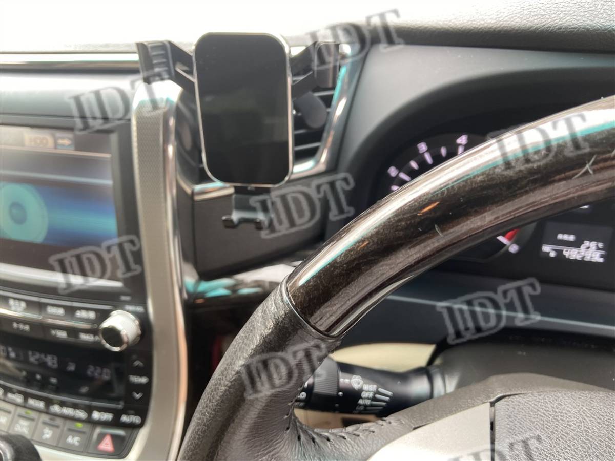 IDT 20系 アルファード ヴェルファイア スマホホルダー エアコン用 簡単取付 ブラック拍卖