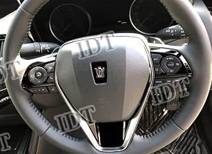 IDT ミニウエス付 新型 220系 クラウン 黒 ステアリングガーニッシュ ハンドルカバー スイッチ トリム インテリアパネル ステアリング拍卖