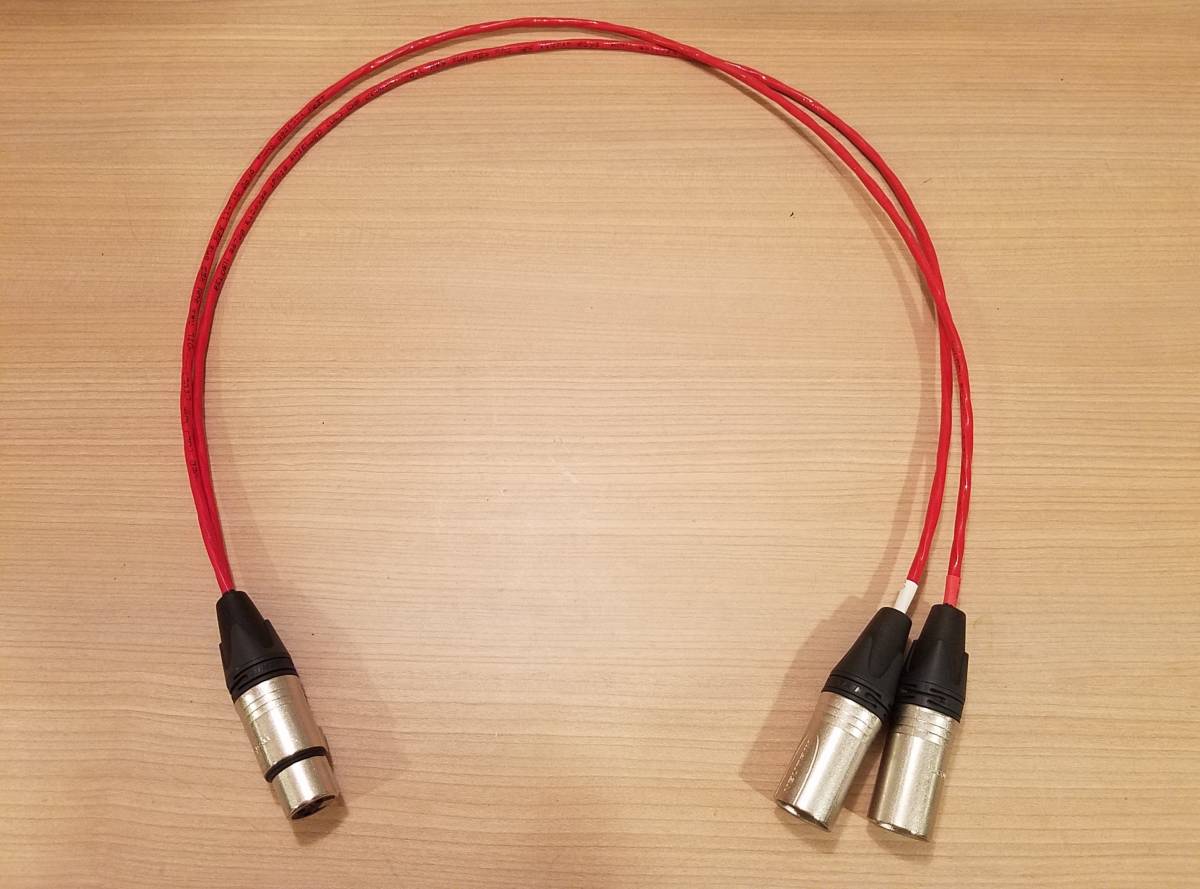 ★ Y型XLRケーブル 1メス-2オス 分配Yケーブル 88760 1.8m 分岐長め2本仕様 NC3FXX NC3MXX ★拍卖