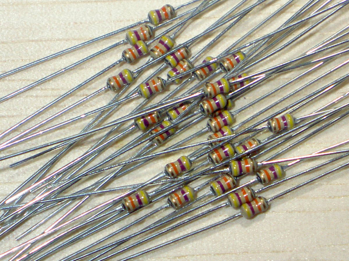 カーボン抵抗 1/6w 47kΩ 【1セット30本】拍卖