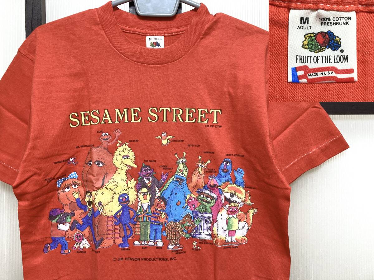 90s セサミストリート Tシャツ USA製 / 90年代 SESAME STREET T-Shirt Vintage ビンテージ アメリカ製拍卖