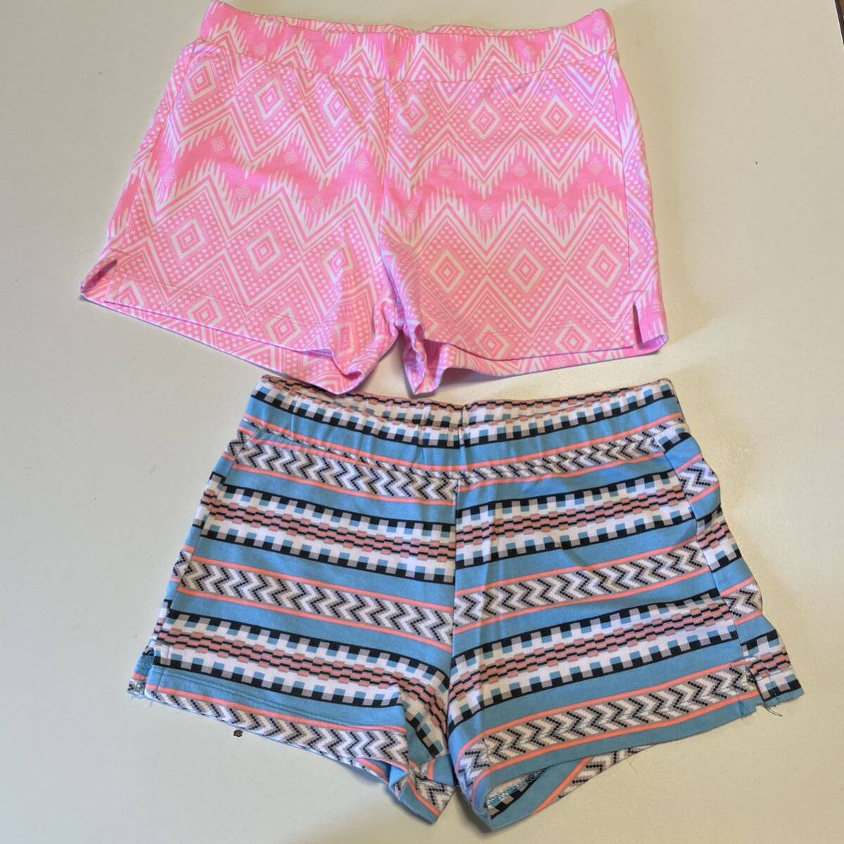 【送料無料】140 150 OLD NAVY オールドネイビー 女の子 ショートパンツ 2枚セット 部屋着拍卖