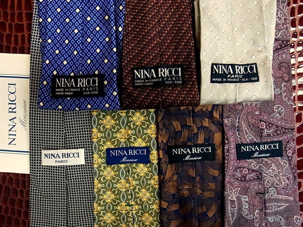★2517★SALE【全てニナリッチ【NINA RICCI】・7本セットで!超お買得!】ネクタイ③★拍卖
