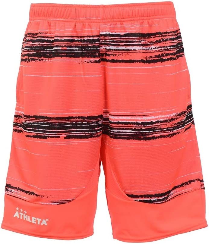 【KCM】Z-athlet-108-S★展示品★【ATHLETA/アスレタ】メンズ ボーダープラクティスパンツ ハーフ 半ズボン 02333 レッド サイズS拍卖