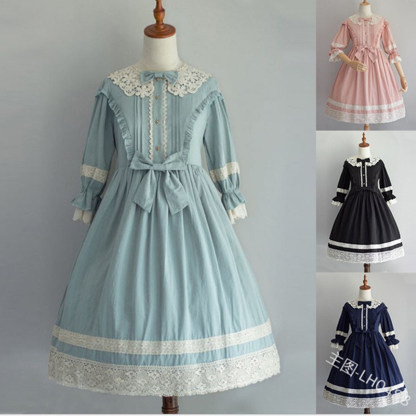 新品 ゴスロリワンピ S~5XLサイズ大きいサイズ姫系 ゴシック ロリータドレス フリルワンピースレトロ コスプレパーティー 衣装 お色選択可拍卖