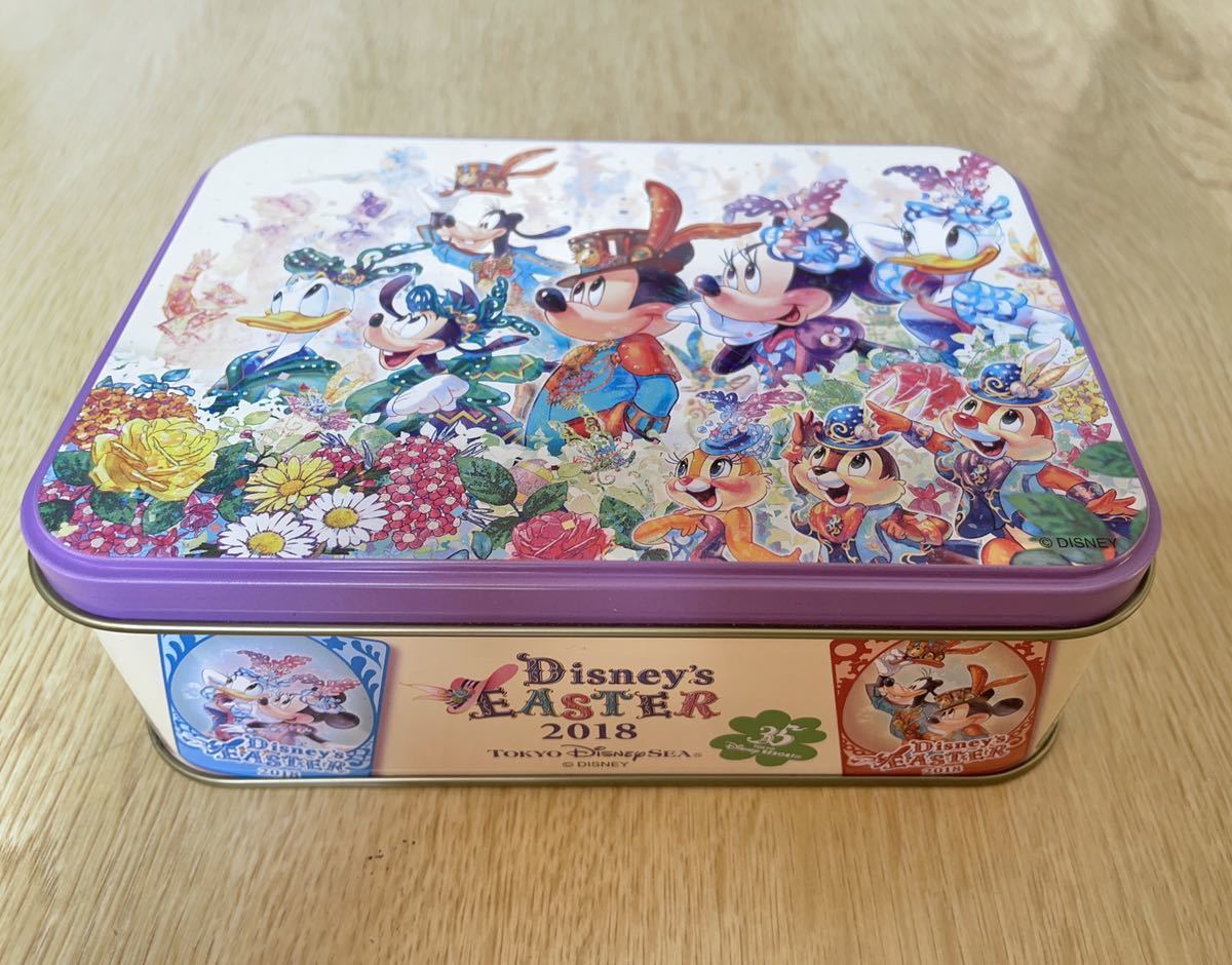 ★即決★東京ディズニーシー 2018年 菓子缶/美品・中身なし/チョコレート缶・Disney's EASTER2018・イースター・35周年記念★拍卖
