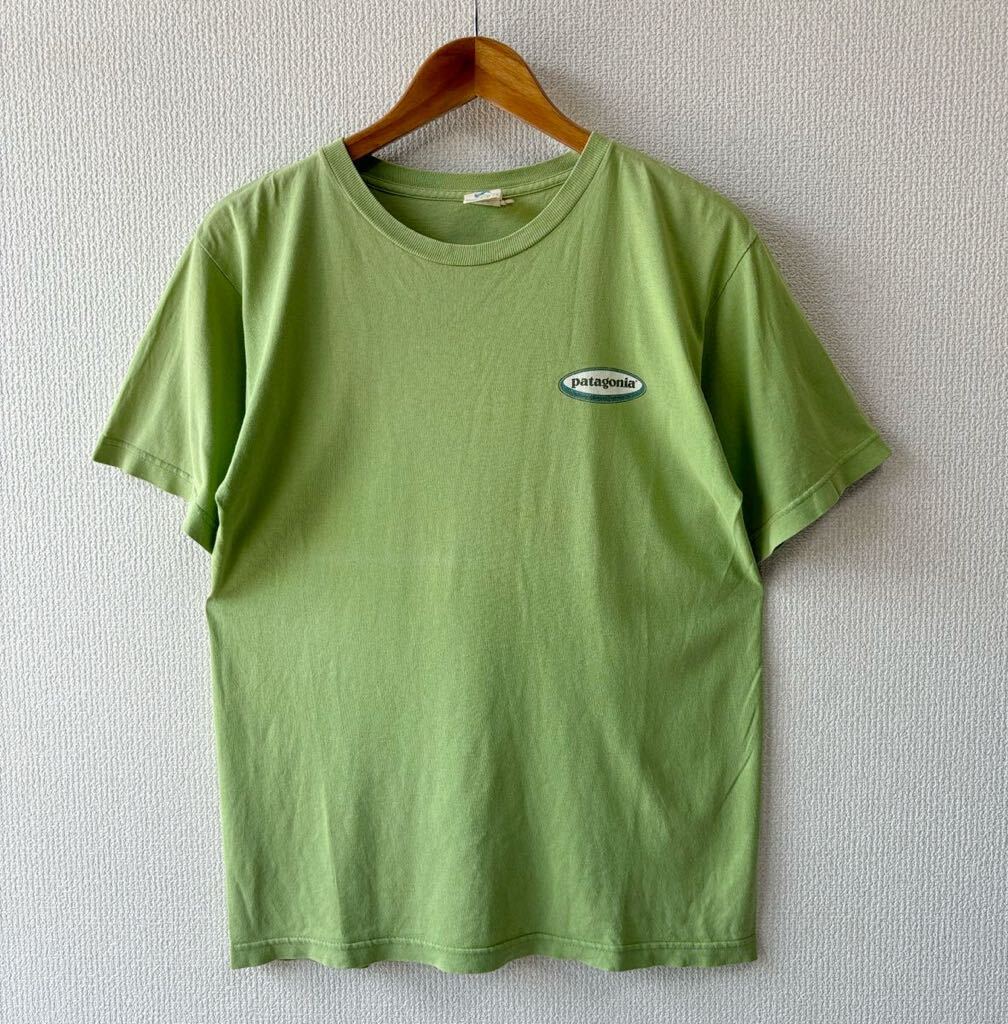 USA製 パタゴニア オーバルロゴ プリント Tシャツ S Patagonia アメリカ製拍卖