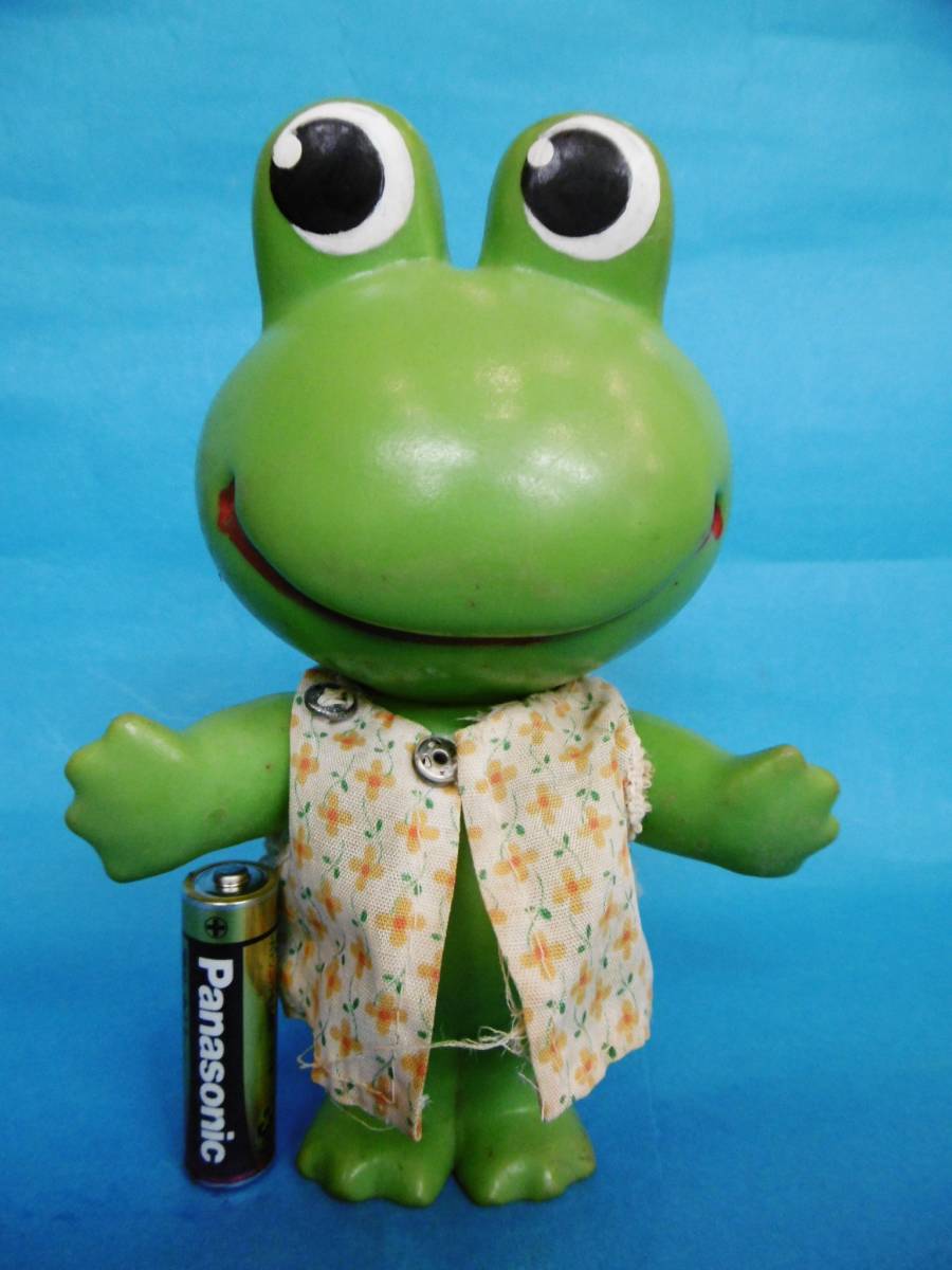 当時物★16センチ/ケロちゃん/コルゲンソフビ人形/昔キャラクター昭和レトロ★難有り拍卖