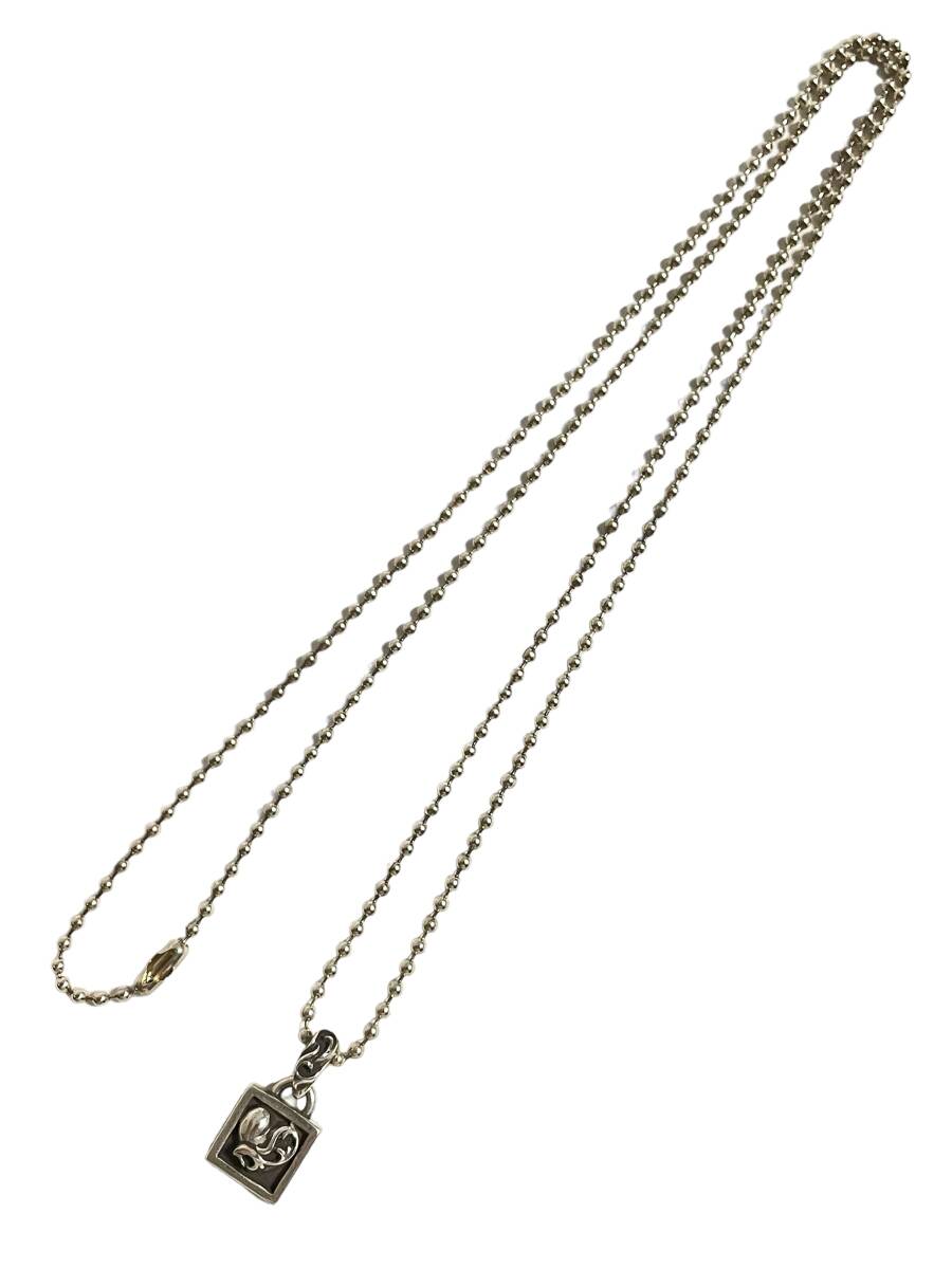 原宿店レシート付属 CHROME HEARTS クロムハーツ FRAMED HEART フレームドハート チャーム BALL CHAIN 30 ボールチェーン 30インチ セット拍卖