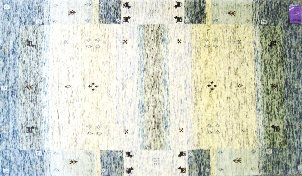 インド手織絨毯 ロリバフ NS GY/BE ウール100%(パイル部)拍卖