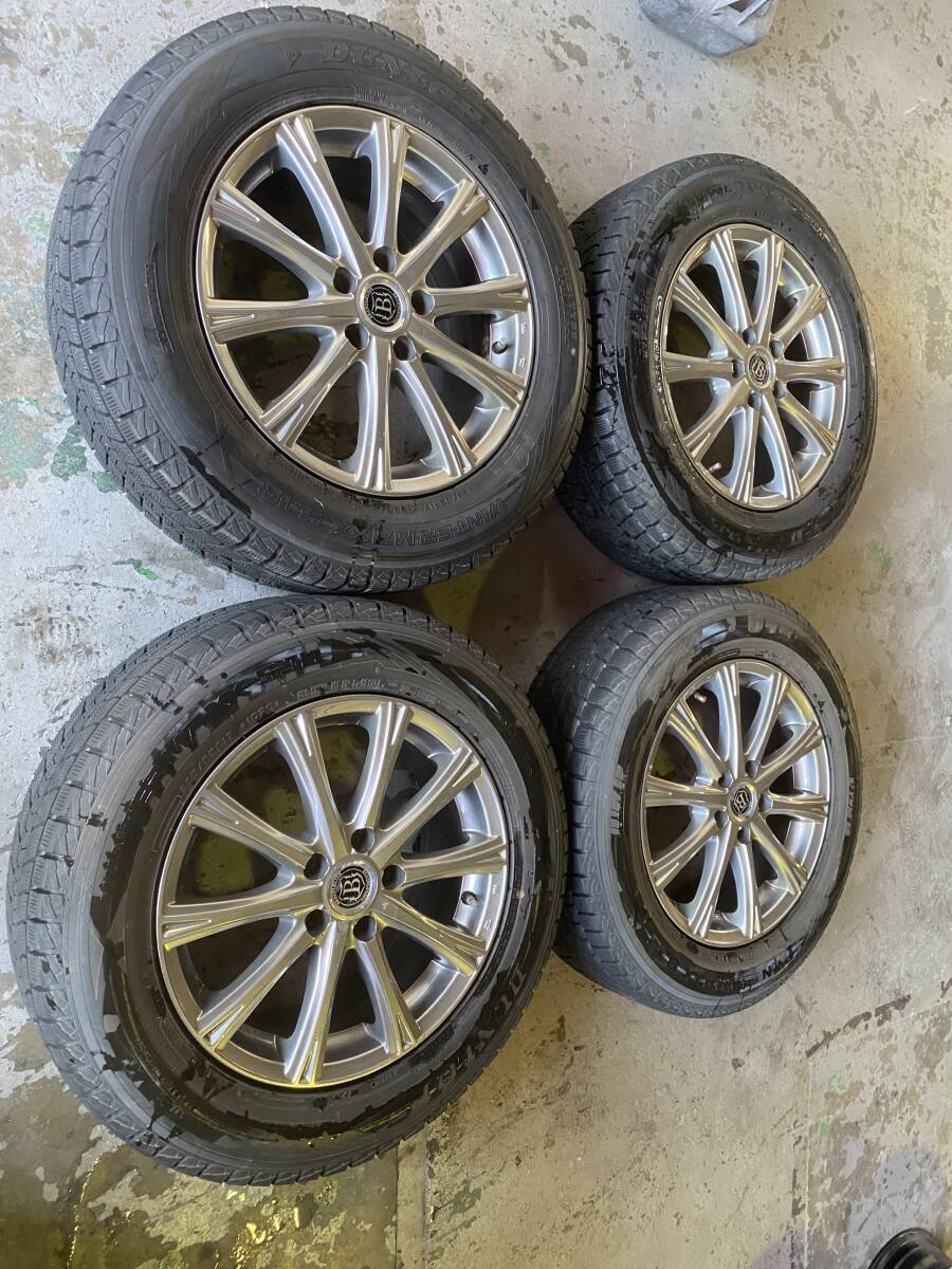 ◆AS614-1K◆BRANDLE◆CX-5/CX-8/CR-V等◆17×7J+48◆5H114.3◆DUNLOP◆WINTERMAXX◆225/65R17◆4本セット◆中古品◆拍卖