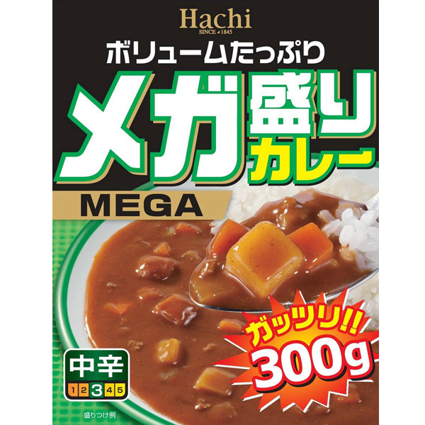 送料無料 レトルトカレー メガ盛り 中辛300gx20食セット ハチ食品拍卖