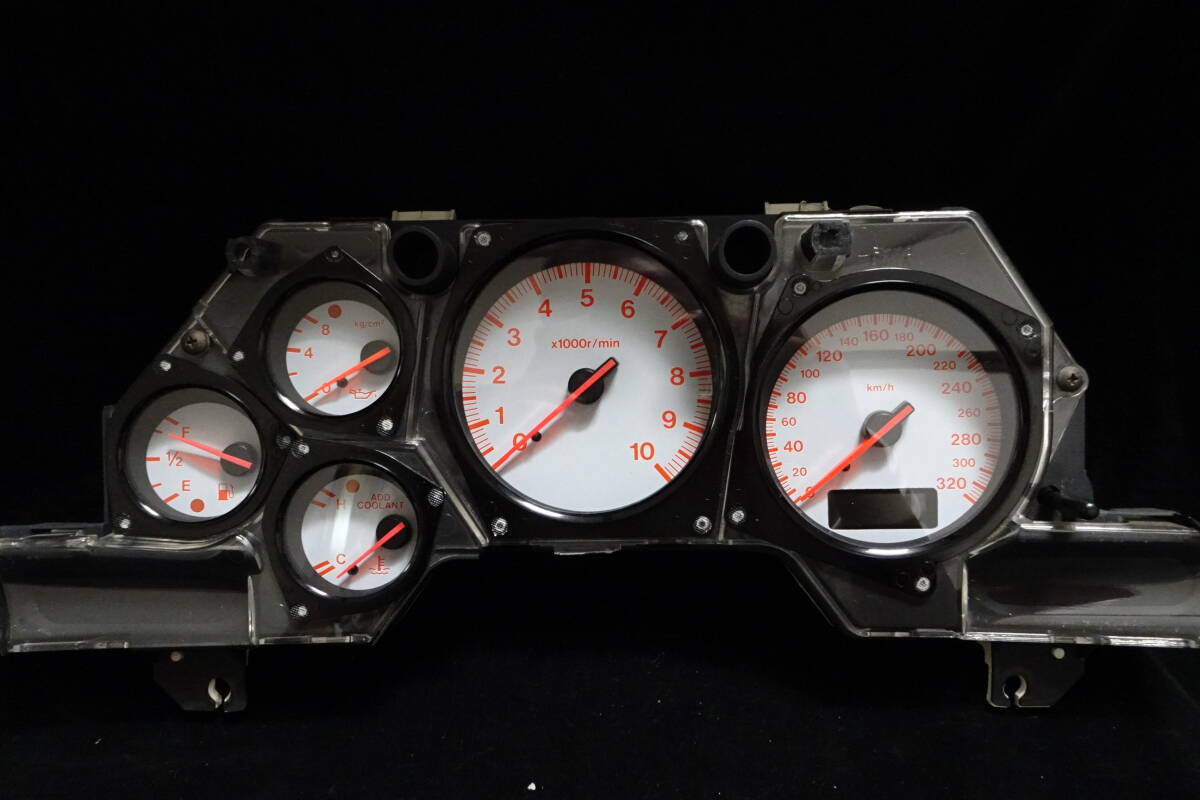 【マツダ】 RX-7 FD3S用 ホワイトメーターASSY フルスケール320km 積算少((管理:06)拍卖