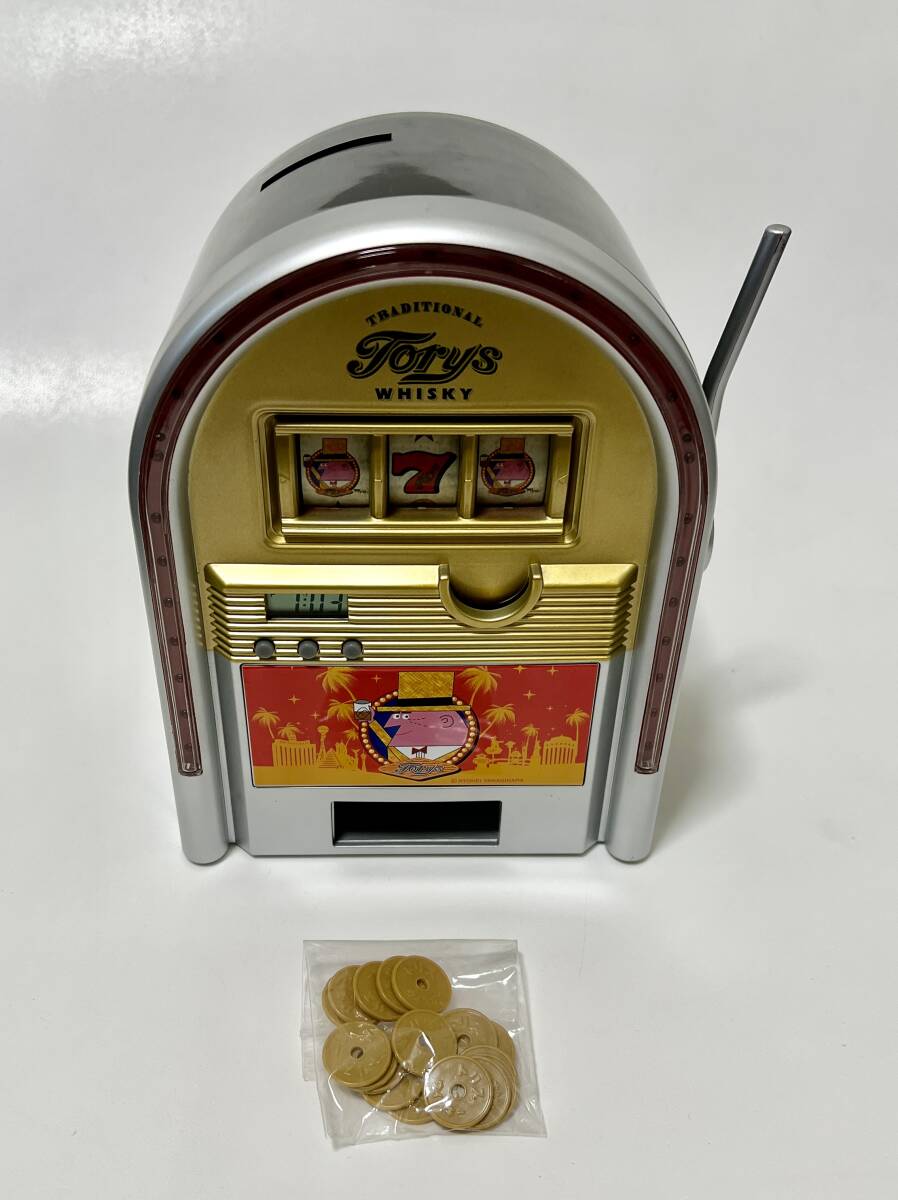 音声難有 サントリー トリス ウイスキー 柳原良平 アンクルトリス スロットマシン貯金箱 目覚まし時計拍卖