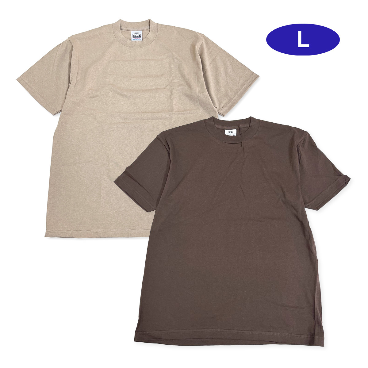 訳あり 2色 PRO CLUB ヘビーウェイト コンフォート 半袖 Tシャツ L ブラウン ベージュ プロクラブ 無地 まとめ売り 未使用 #noca0386-FS拍卖