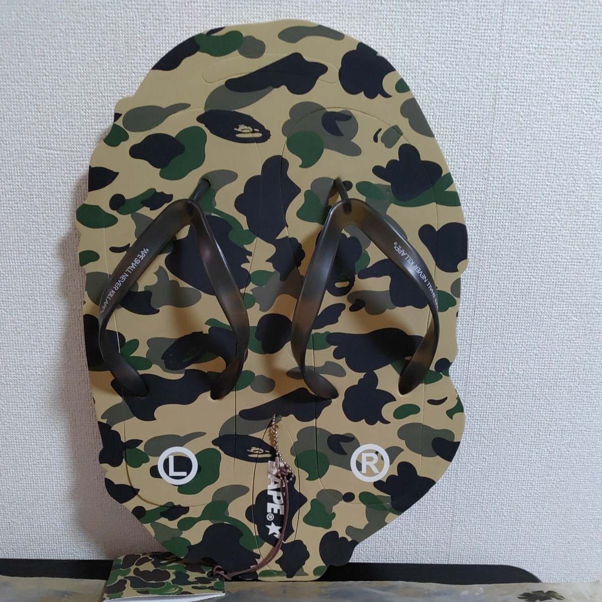 apeフェイス ビーチサンダル camo a bathing ape bape サンダル エイプ ベイプ アベイシングエイプ コレクション ストリート 0625-C2-TA1拍卖