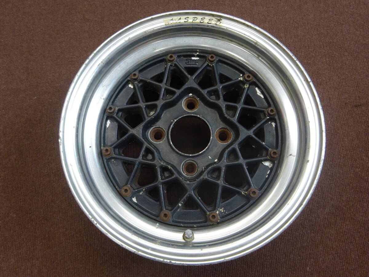 A-37 メッシュホイール ★14×7J ET10 PCD114.3 4H 1本★ 段リム 人気のデザイン 旧車 等に是非 ! 飾り用等にも !拍卖