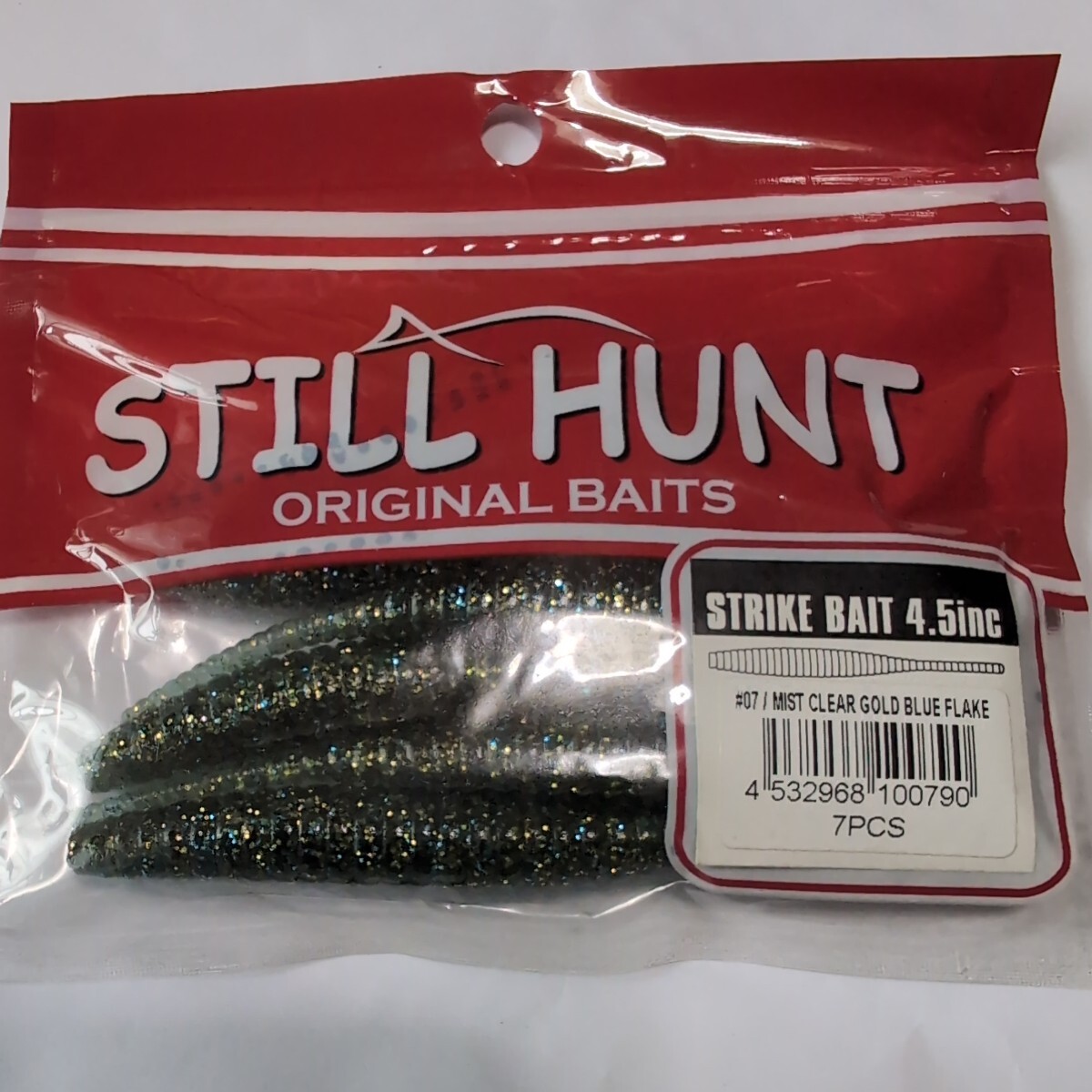 ■新品■スティールハント■ストライクベイト■4.5インチ、7本入、クリアゴールドブルーフレーク■拍卖