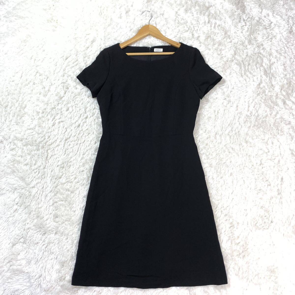 PLST プラステ 半袖ワンピース ブラック 黒 ポリエステル M YA7179拍卖