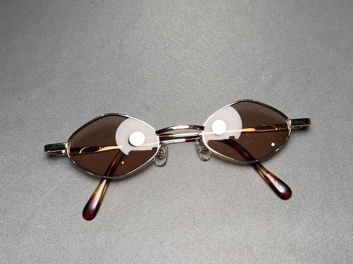 良品【BLAZE/ブレイズ】059-1 フルリム 菱形ダイヤ型 サングラス 色メガネ ゴールド クラシック シェード拍卖