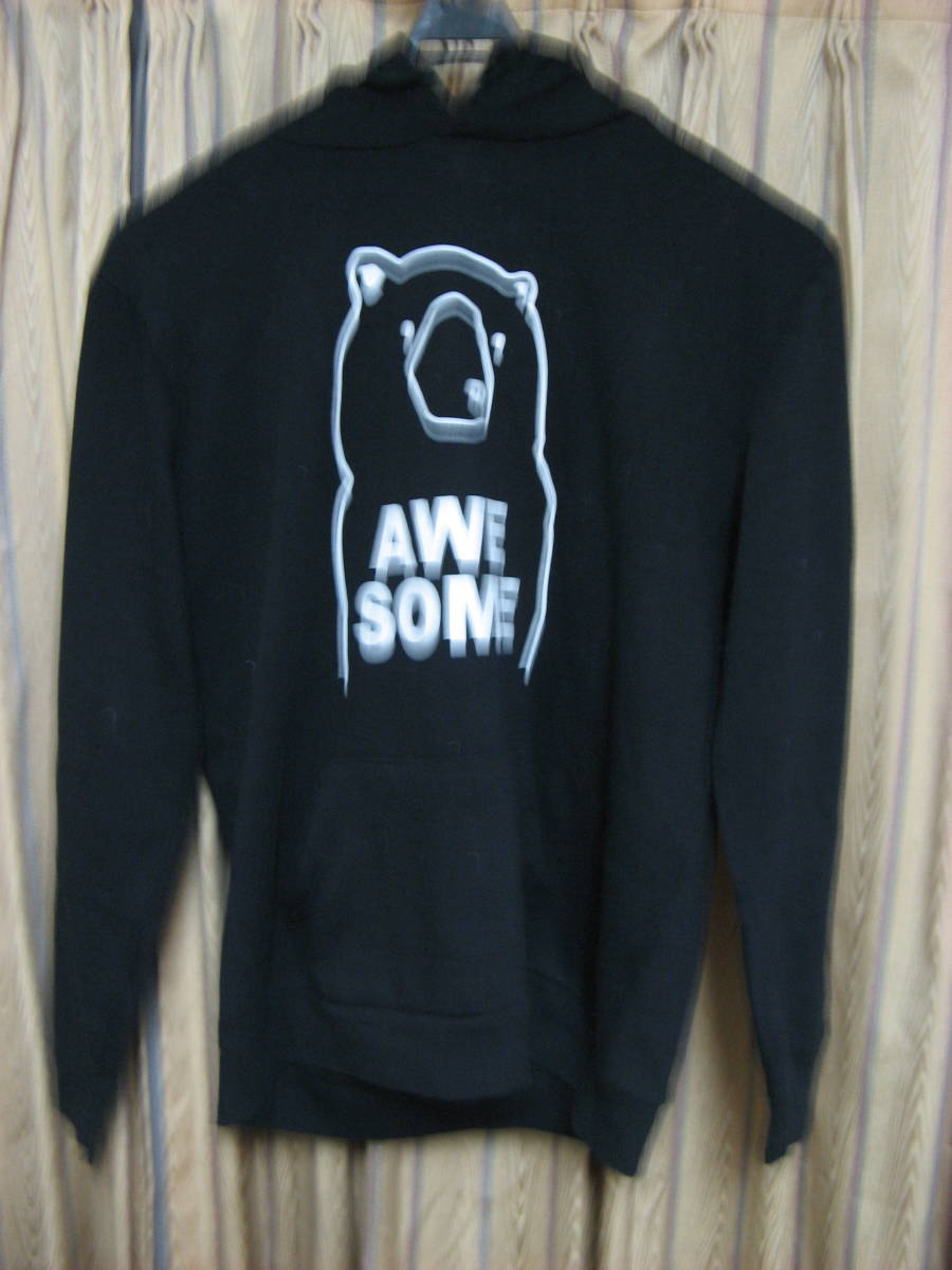 パーカー 長袖 M ブラック 黒 クマ 手渡し同梱可拍卖