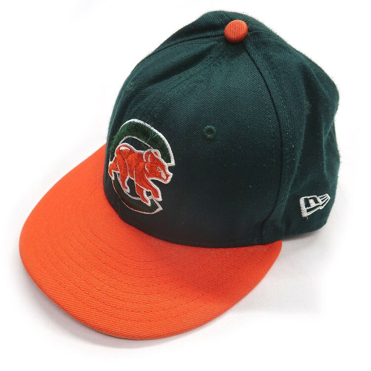 古着 New Era ニューエラ キャップ 59FIFTY MLB シカゴ・カブス グリーン オレンジ 表記:7 1/8 56.8cm gd402590n w40514拍卖