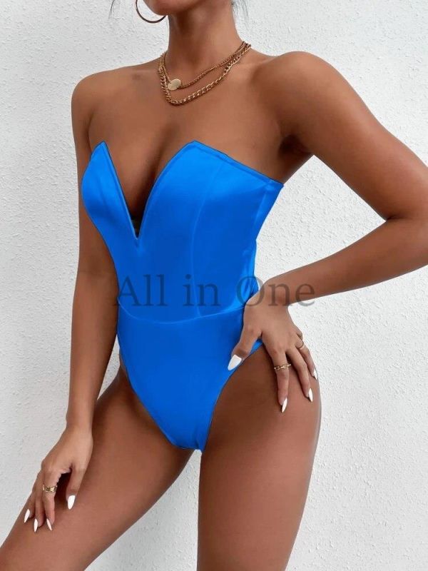 112-108-18 光沢 美ボディ ジャンプスーツ コルセット レオタード 【ブルー,XLサイズ】レディース ランジェリー コスプレ セクシー .1拍卖