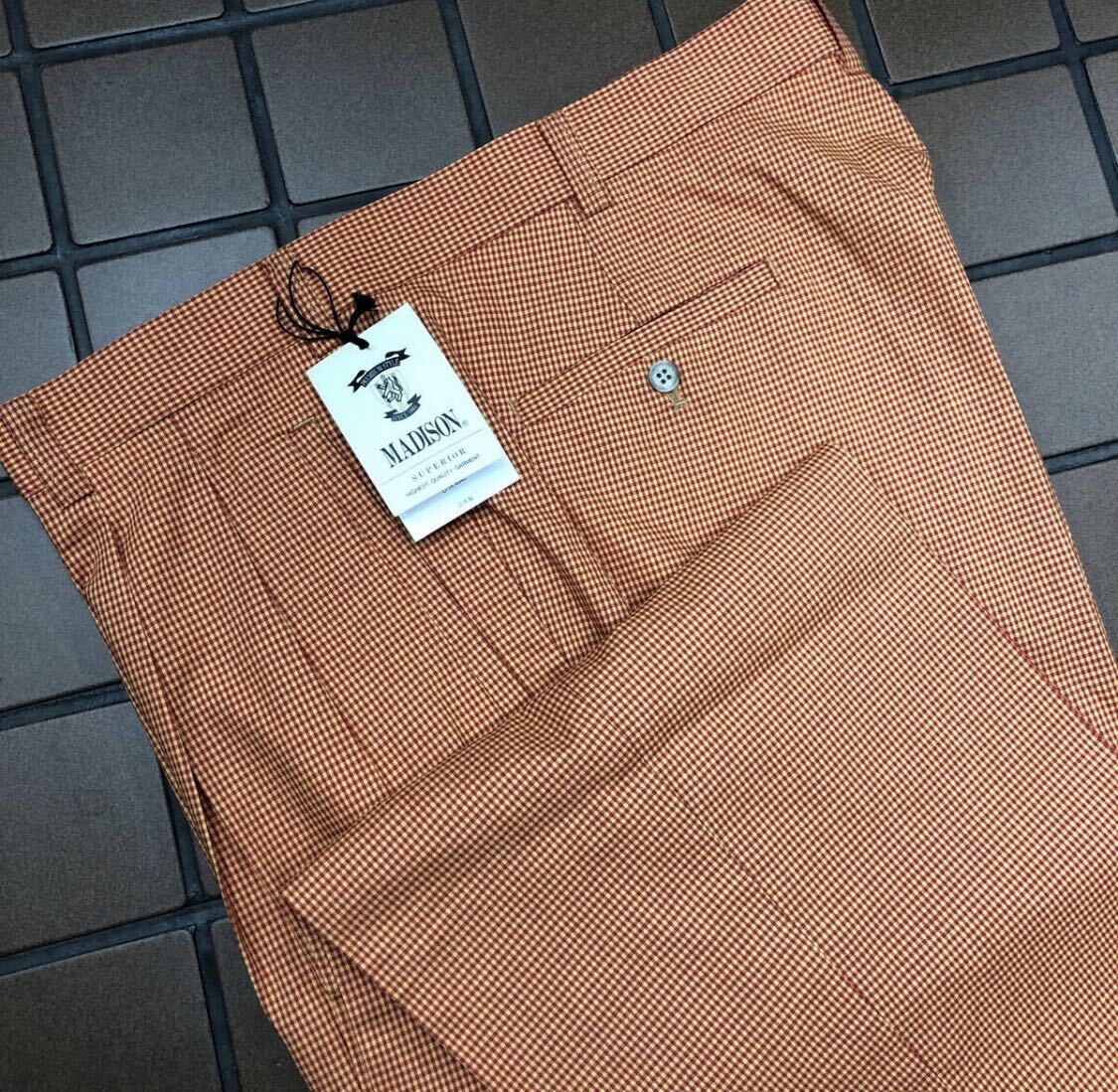 新品☆未使用 特大パンツ W105cm オレンジ ゴルフパンツ カジュアルパンツ ゴルフウェア GOLF スラックス 2タック ゆったりタイプ拍卖