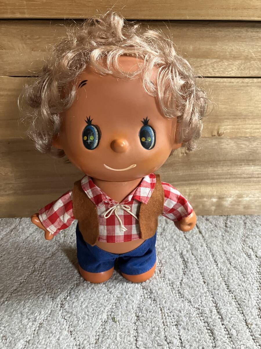 昭和レトロ可愛い人形 日本製 MTP 高さ28cm位 レトロソフビ人形拍卖