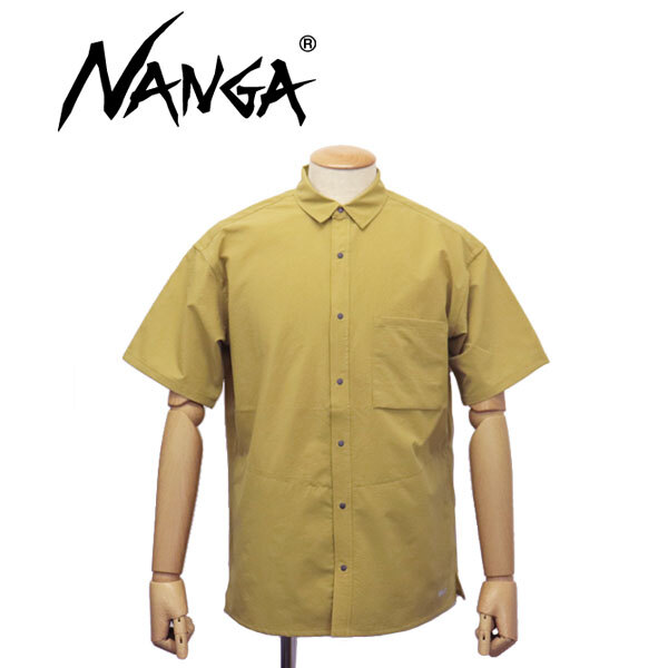 NANGA(ナンガ) NW2211-1H228 DOT AIR CLOTH COMFY SS SHIRT ドットエアークロスコンフィー ショートスリーブシャツ MUSTARD L N027拍卖