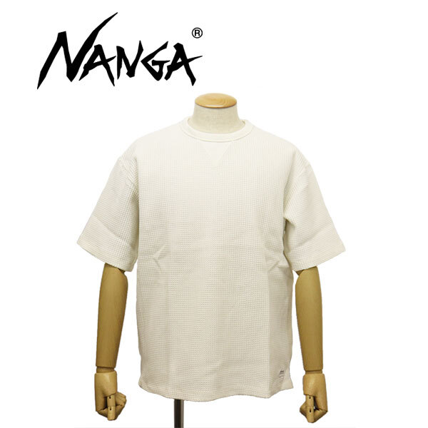 NANGA(ナンガ) NW2311-1G217 ECO HYBRID WAFFLE LOOSE FIT TEE エコハイブリッド ワッフル ルーズフィット Tシャツ WHITE M N024拍卖