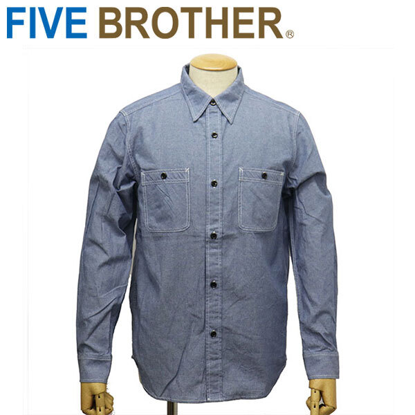 FIVE BROTHER(ファイブブラザー) 152464S シャンブレー ワークシャツ レギュラー BLEACH S拍卖