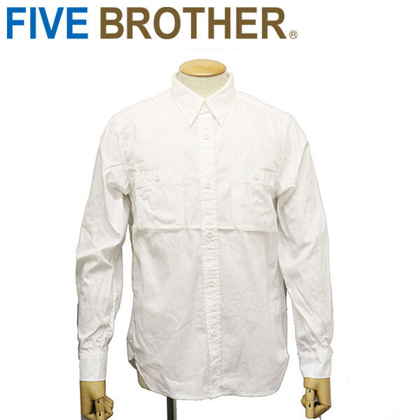 FIVE BROTHER(ファイブブラザー) 152464S シャンブレー ワークシャツ レギュラー WHITE S拍卖