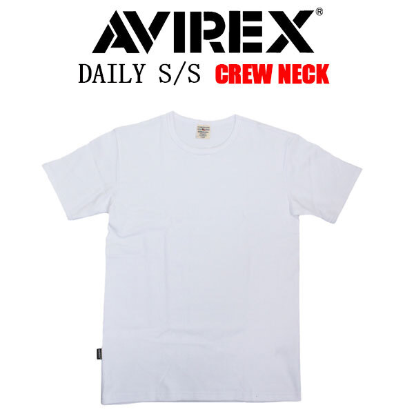 AVIREX(アヴィレックス) 4934014 6143502 DAILY S/S C-NECK T-SHIRT デイリー クルーネック Tシャツ 半袖 030WHITE XL拍卖