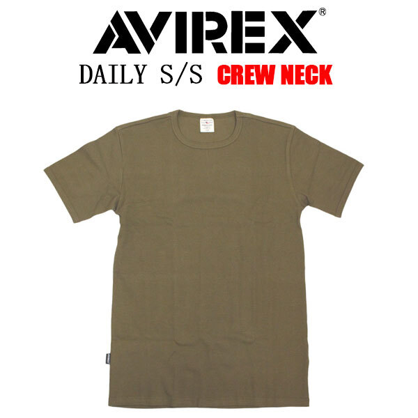 AVIREX(アヴィレックス) 4934014 6143502 DAILY S/S C-NECK T-SHIRT デイリー クルーネック Tシャツ 半袖 310OLIVE M拍卖