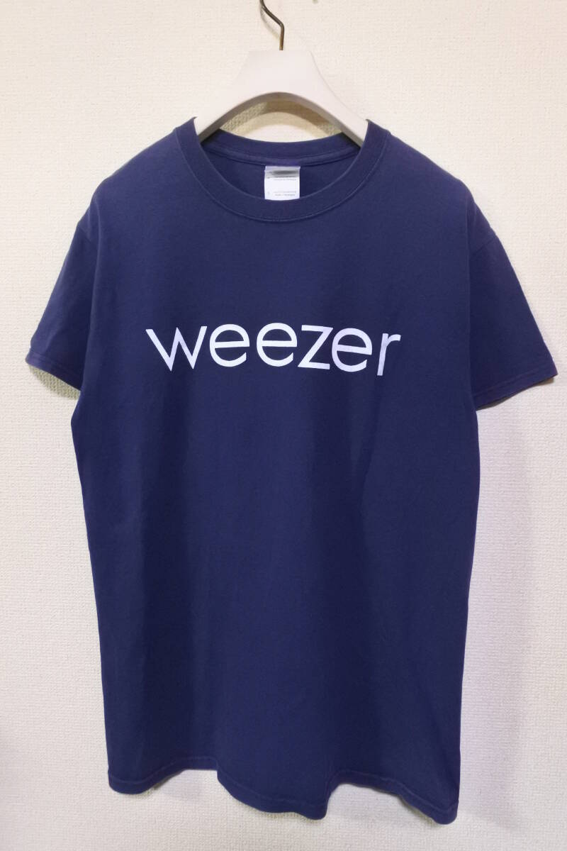 00's WEEZER GILDAN Tee size S ウィーザー Tシャツ ネイビー拍卖