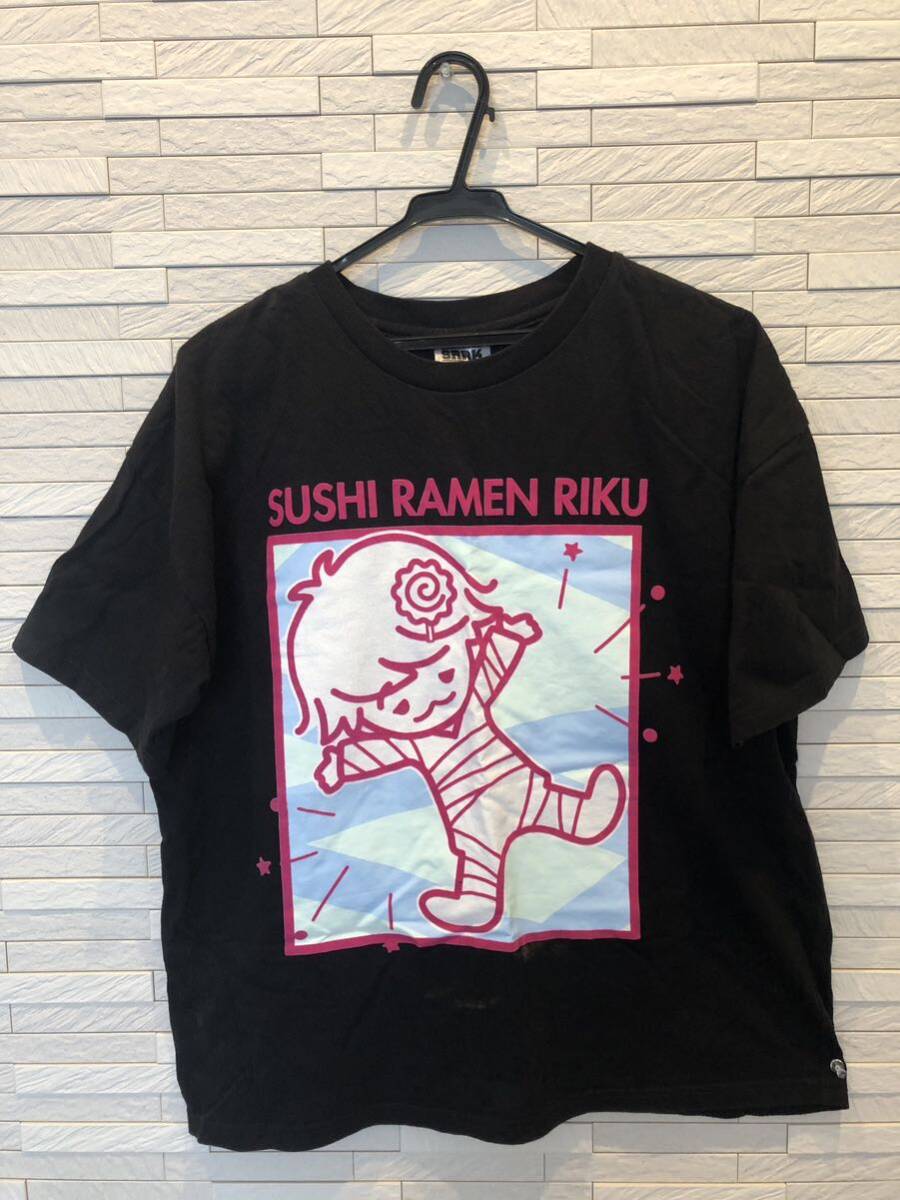 YouTuber すしらーめんりく 半袖Tシャツ Mサイズ 黒 ブラック拍卖
