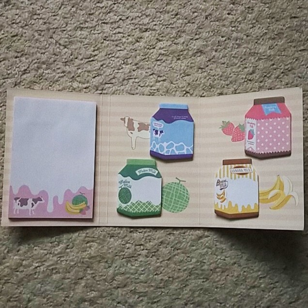 【未使用】牛乳パック『ふせん』5種類 × 25枚=合計125枚拍卖