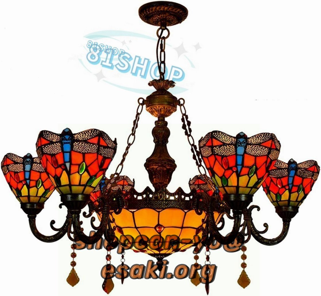 品質保証☆ステンドグラス.ペンダントライト豪華天井照明ステンドグラスランプ ガラス工芸品拍卖