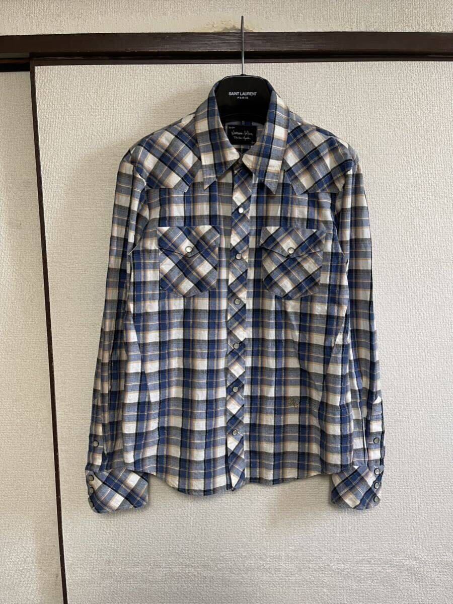 【即決】【レターパックプラス対応】 NUMBER NINE ナンバーナイン THE HIGH STREET CHECK SHIRTS チェックシャツ 長袖 即決早い者勝ち拍卖