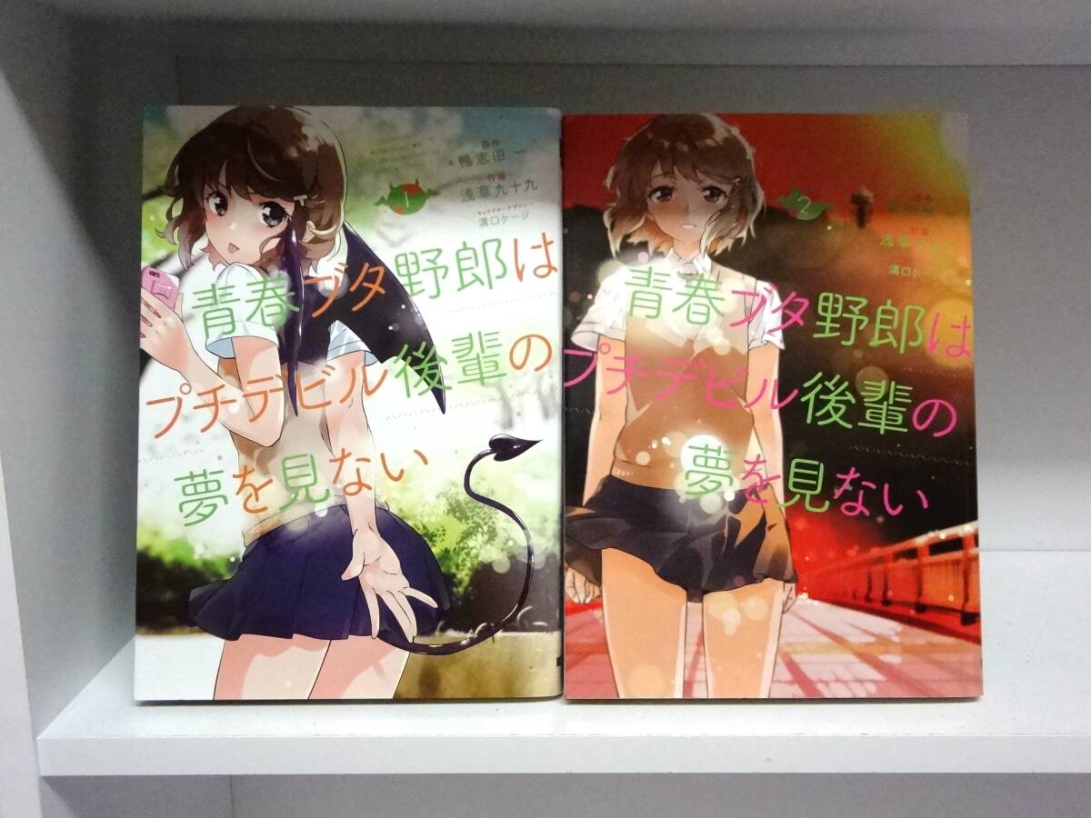 良好品☆初版本 コミック版 青春ブタ野郎はプチデビル後輩の夢を見ない 全2巻☆全巻拍卖
